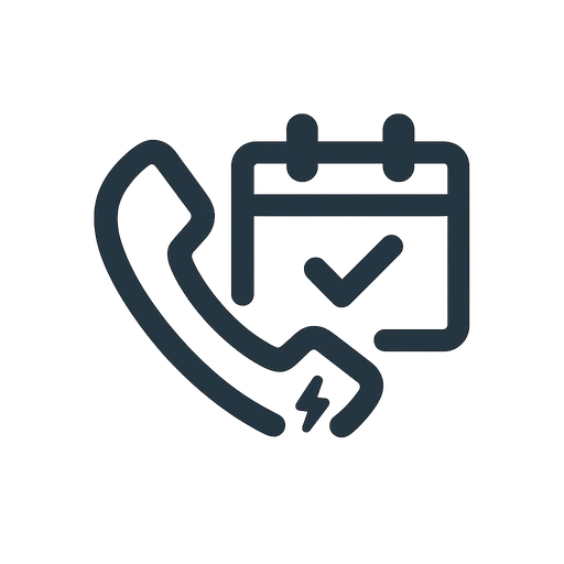 Follow-up callback and scheduling confirmation icon